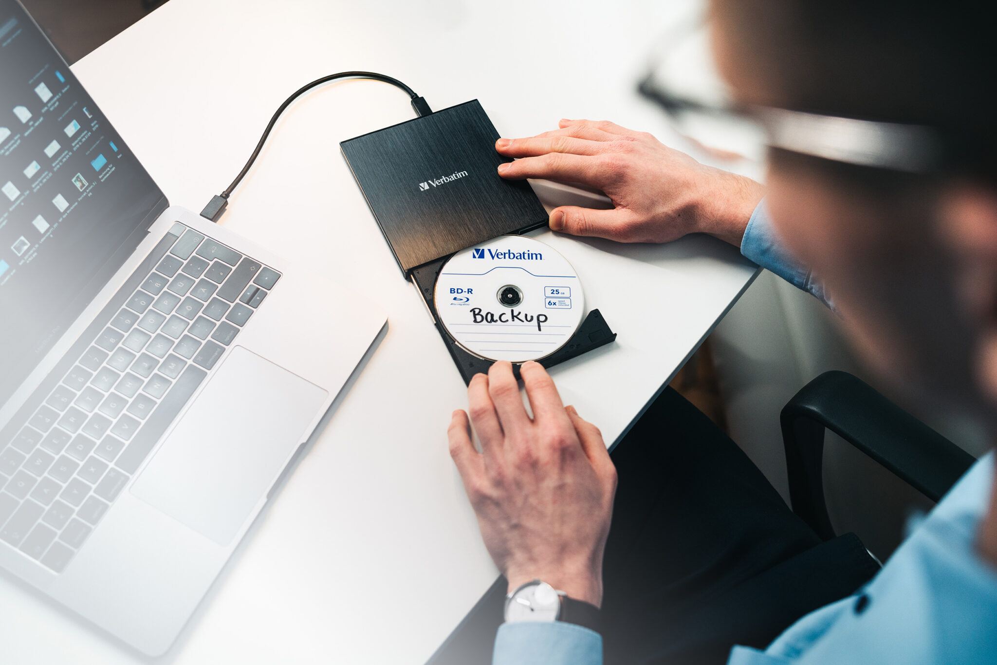 Ultra HD 4K External Slimline Blu‑ray Writer Verbatim