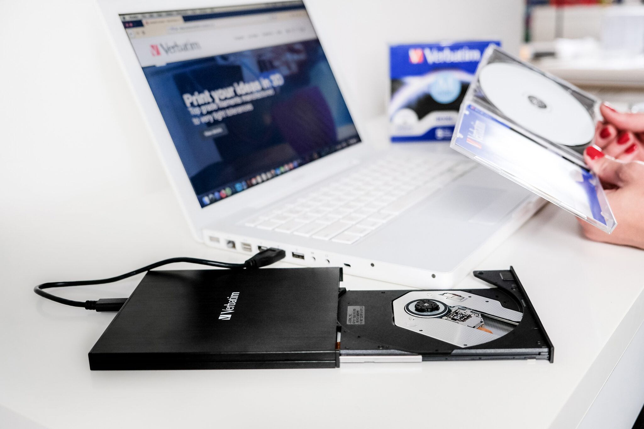 External Slimline Mobile Bluray Writer Verbatim