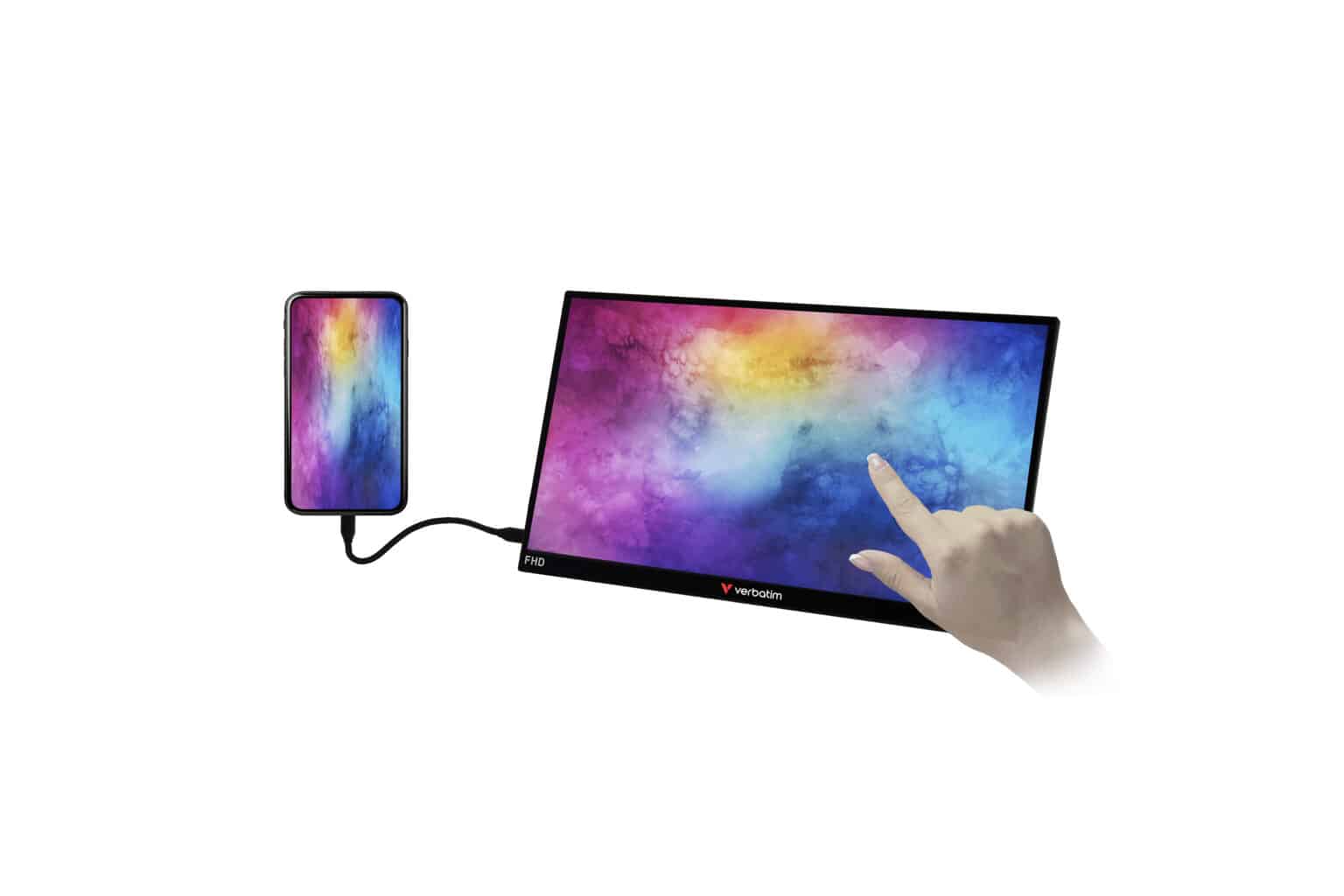 Portable Touchscreen Monitor – USB-C Second Screen | Verbatim