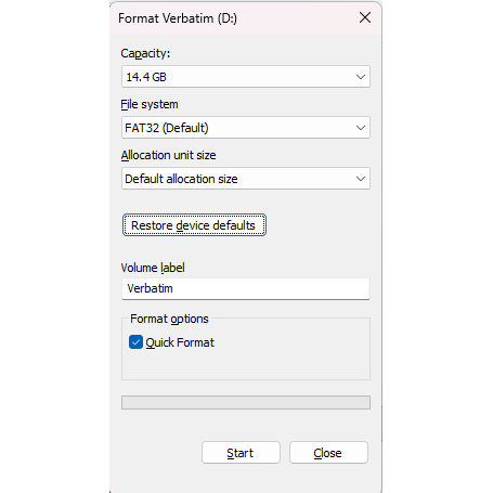 Windows 11 format USB drive screenshot 03
